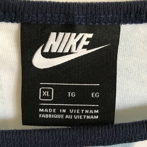 NIKE Striped Knit Cami Dress Sportswear Blue White Women’s Size XL - Picture 6 of 16